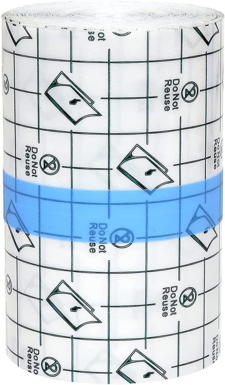 OBTANIM Transparent Waterproof Stretch Clear Adhesive Film Bandage Skin Dressing Tape for Tattoo Aftercare (5 x 394 Inch) - Image 1